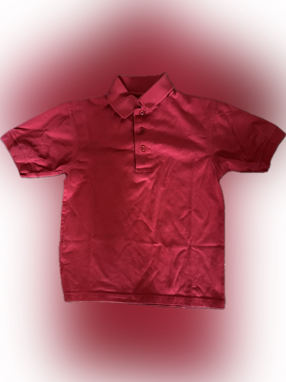 Kids Short-Sleeve Red Polo Shirt